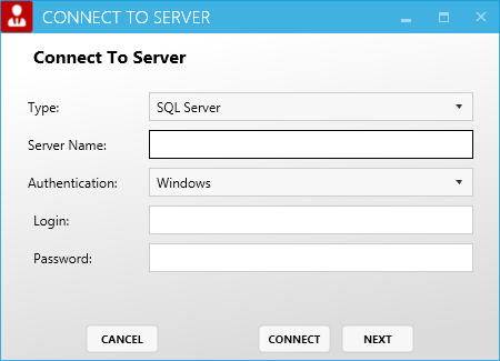 Connect to SQL Server Instance wizard