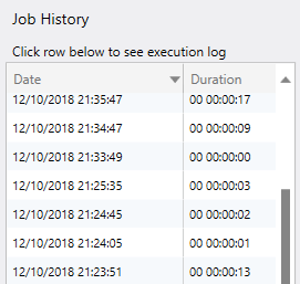 SQL Server index job history
