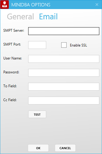 miniDBA email options