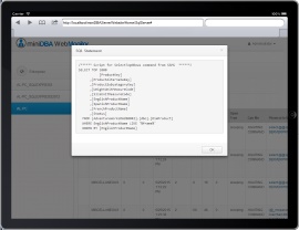 SQL Statement in Web Monitor